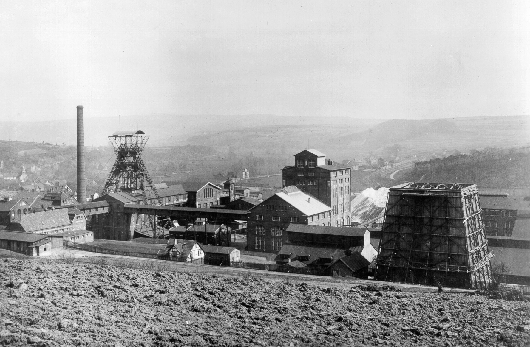 Das Werk Sachsen-Weimar (heute: Unterbreizbach Schacht I und Fabrik) in den 1920er Jahren